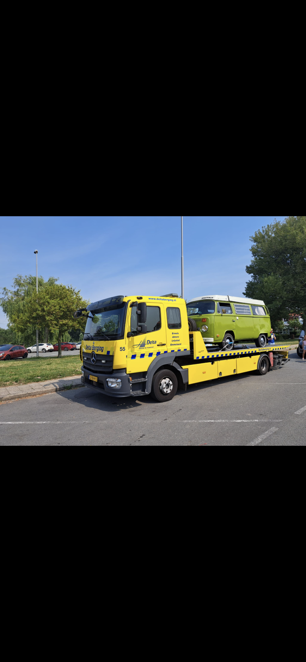 Camper op wagen van Delta B&T